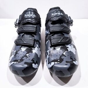 Santic Camo Cycling Shoes Gray Black Unisex EU 41 / 10.4" Indoor Road Spinning